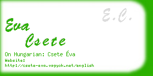 eva csete business card